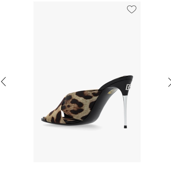Dolce & Gabbana 
 Leopard-Printed Satin Mules - Picture 3 of 7